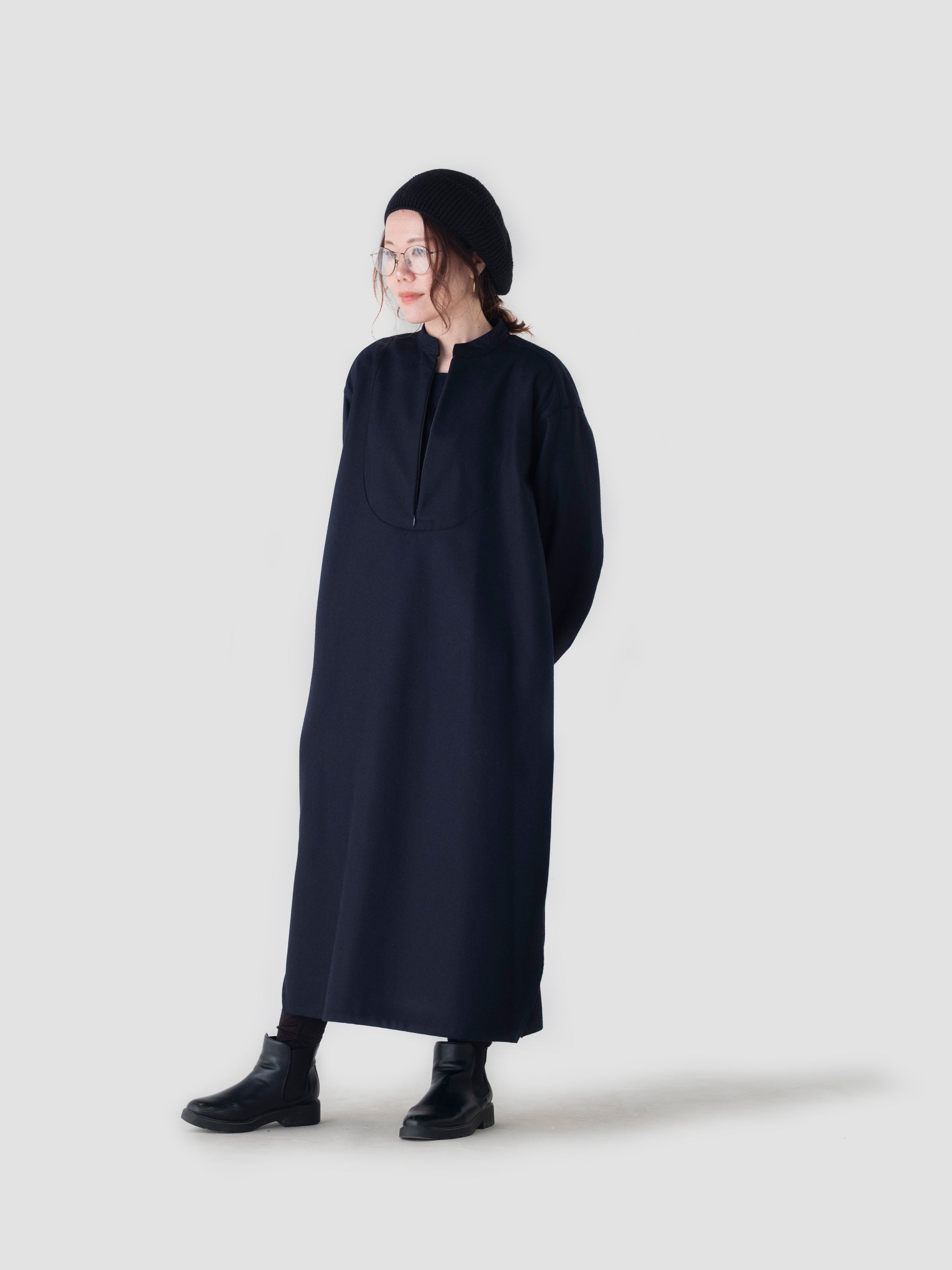 HW zip dress Flannel｜ASEEDONCLOUD