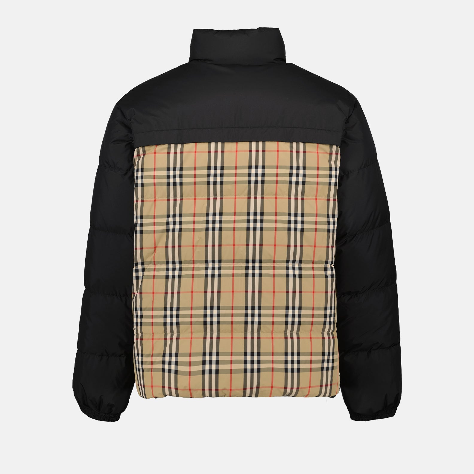 Reversible Black Check Down Jacket - Burberry - Men | WE IN STYLE