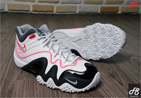 Nike Zoom Uptempo V Premium White/ Black - Wolf Grey - Detailed