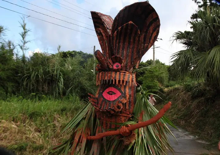 トカラ列島・悪石島の仮面神ボゼと遭遇！ パプアニューギニアの精霊に