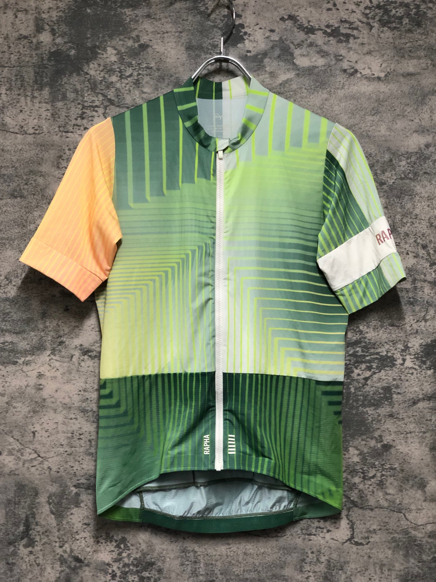 JJ938 ラファ Rapha TUNNEL VISION PT JERSEY サイクルジャージ 緑 M
