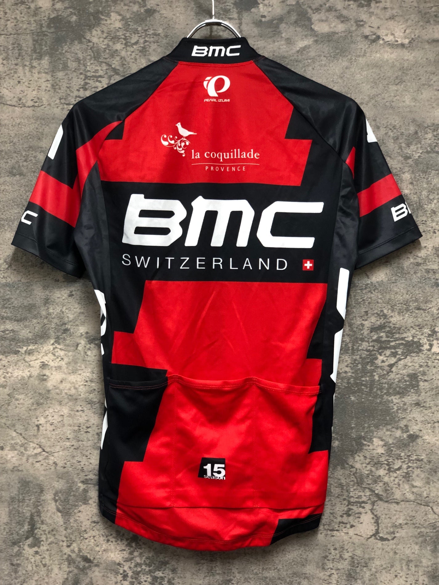 JJ854 パールイズミ PEARL iZUMi ELITE 半袖 サイクルジャージ 赤黒 S