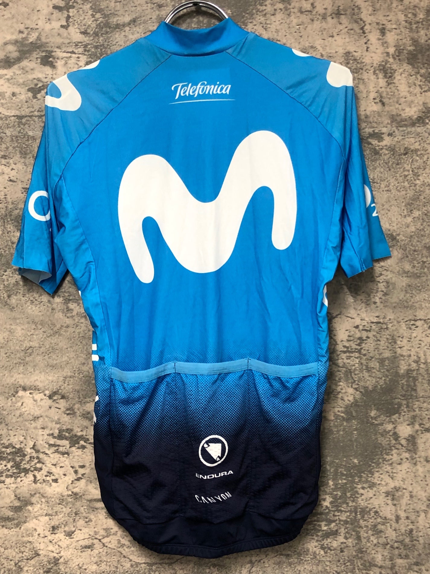 JS494 エンデュラ ENDURA 半袖 サイクルジャージ 水色 S movistar