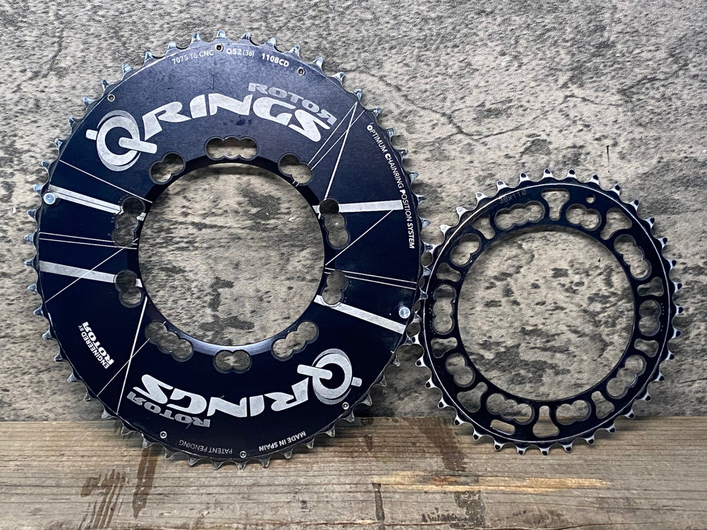 JI960 ローター ROTOR Q-RINGS 楕円 チェーンリング セット 52/36T