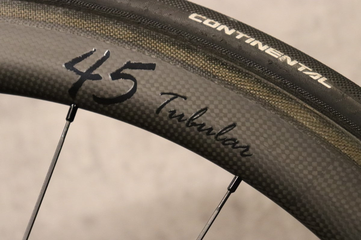 アタッキ ATTAQUE 45MM カーボン チューブラー ホイールセット シマノ