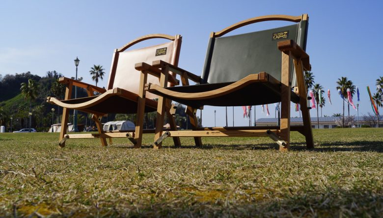 LOW TYPE OOPARTSチェア オーク 座面革 折りたたみチェア LOW TYPE