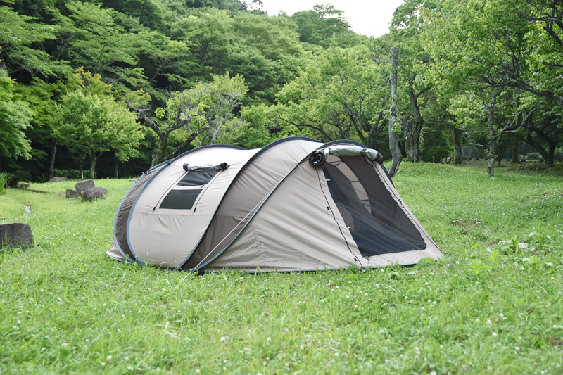 ライシン 】スタッフレビュー BIGサイズのポップアップテント。試し