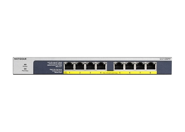 Netgear 8-port Gigabit Ethernet PoE+ Unmanaged Switch (GS108PP