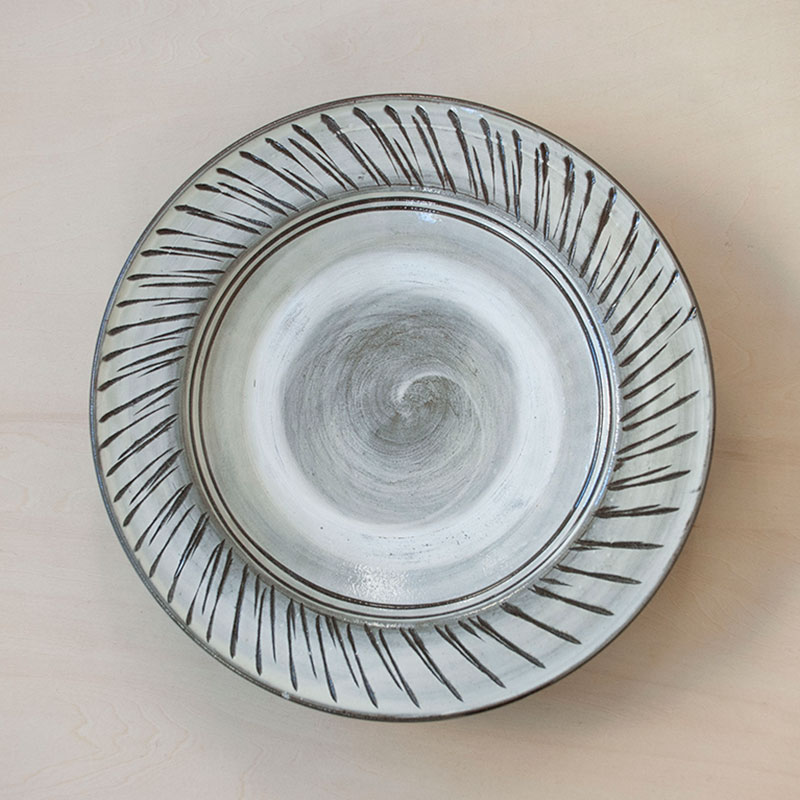 小鹿田焼 大皿 置物 共箱 送料込み1101 小鹿田焼 大皿 置物 共