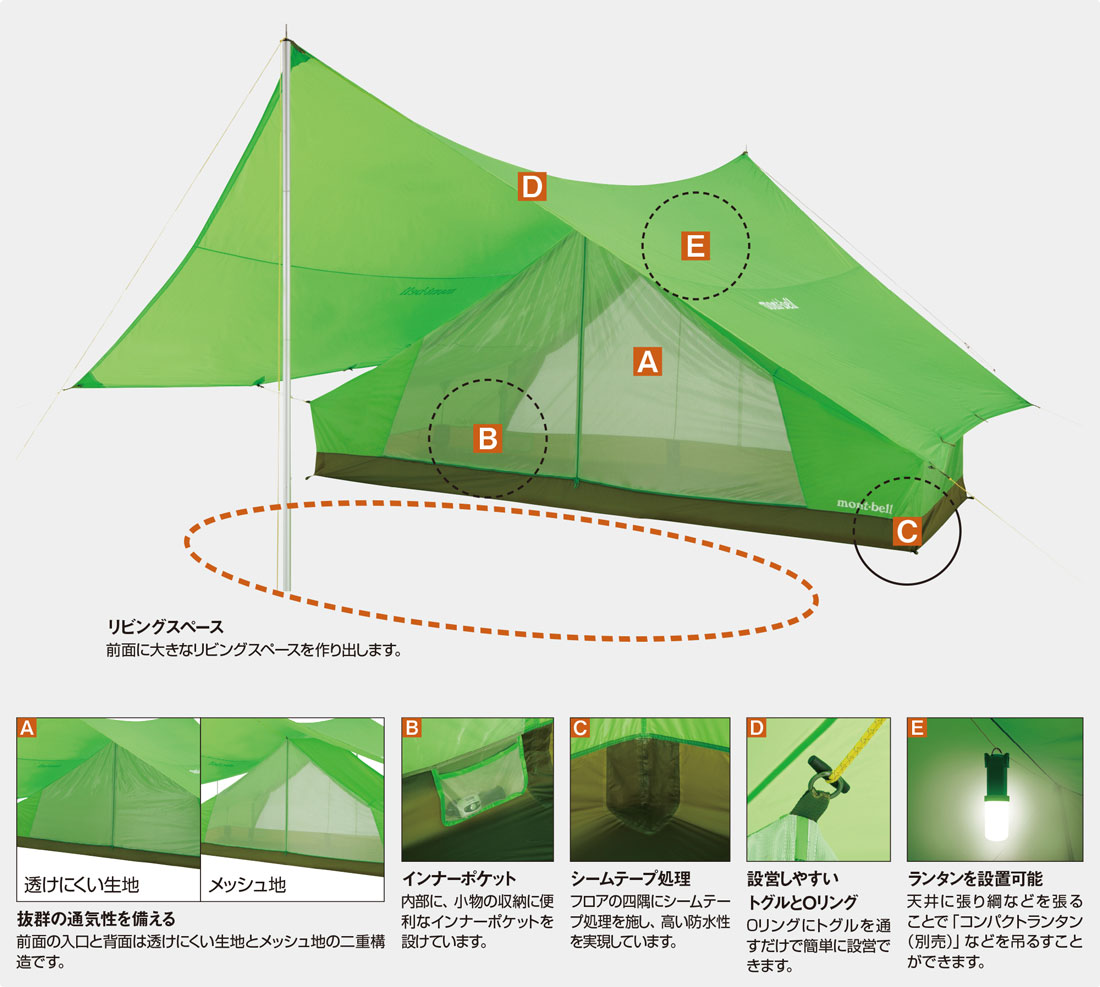 ビッグタープHX オプショナルルーム｜モンベル