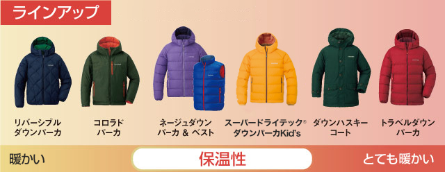 スーパー ドライテック ダウンパーカ Kid's 140-160｜モンベル