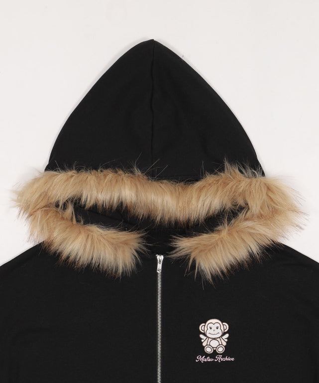 MAFAVARCHIVE ファーフードジップパーカー – WEGO ONLINE STORE