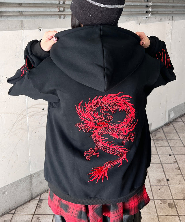 ドラゴン刺繍ビッグパーカー – WEGO ONLINE STORE