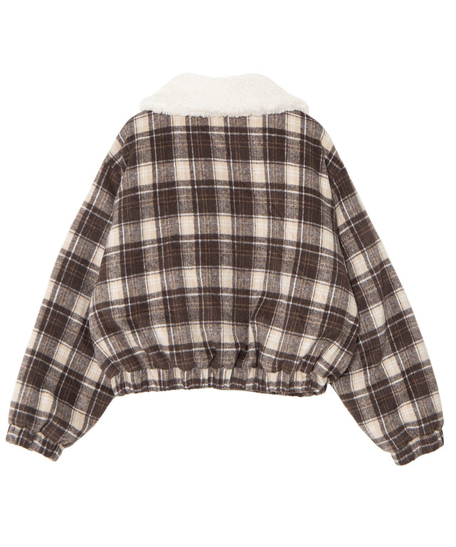 ボア襟チェック柄ブルゾン – WEGO ONLINE STORE