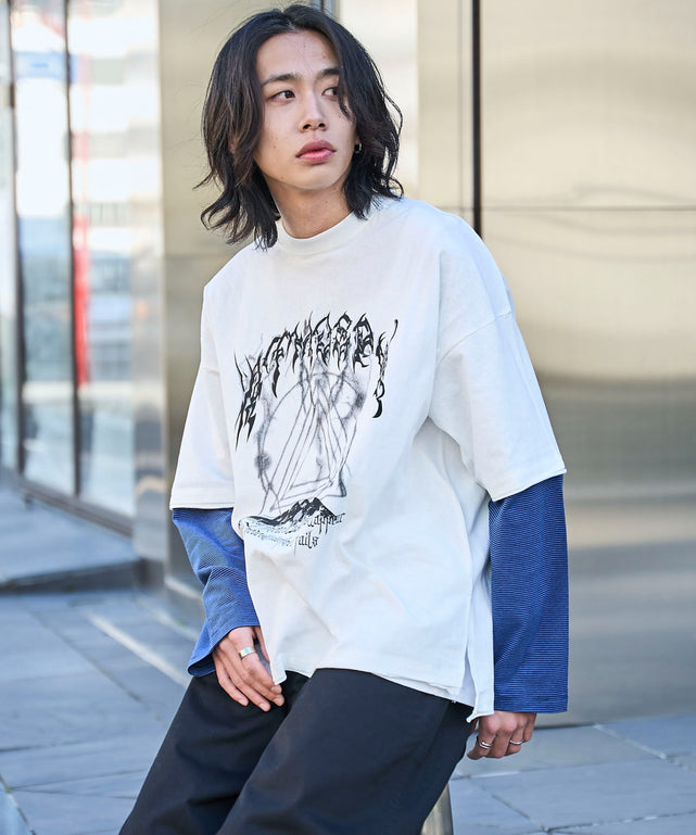 フェイクレイヤードグラフィックT（LS）｜WEGO（ウィゴー） – WEGO