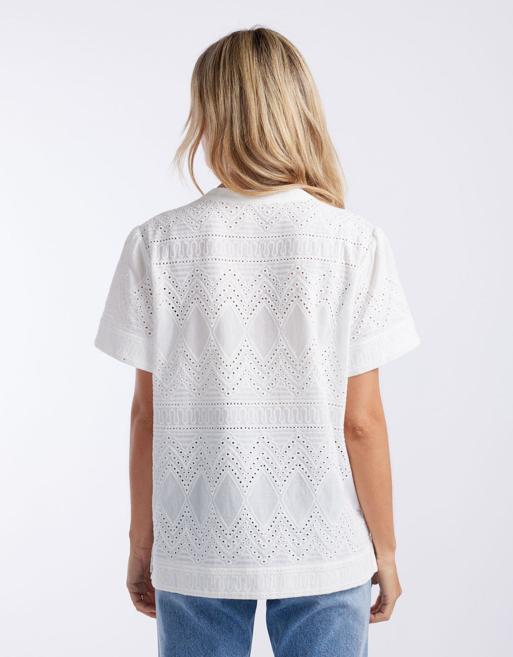 Buy La Dolce Vita Short Sleeve Top - White White & Co. for Sale