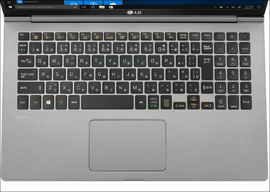 LG gram 15Z90N（15.6インチ）ー 重さ1.2kg未満の「15.6インチ
