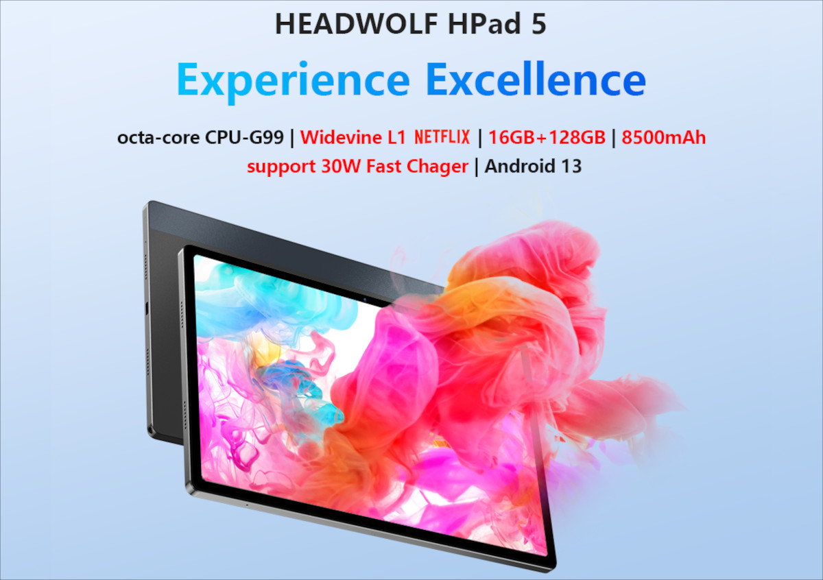 Headwolf HPad 5 － Helio G99搭載でWidevineはL1、NetflixでもHD画質