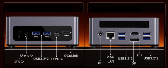 AOOSTAR G5、Ryzen 7 5825U、OCulinkを装備するミニPC、スペックの