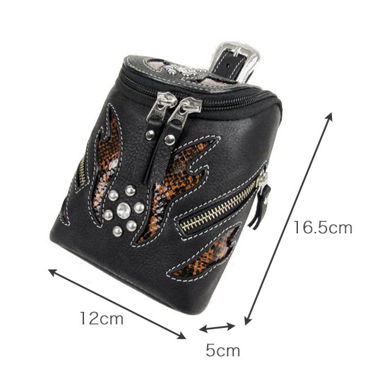 本革 レザー ウエストポーチ ベルトポーチ ミニポーチ ケース ヒップ