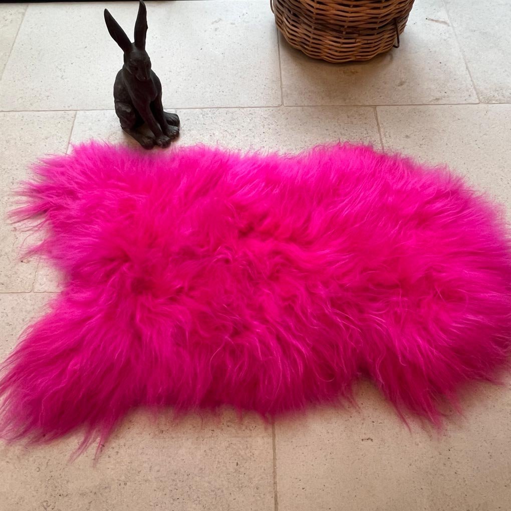 Hot Pink Icelandic Sheepskin 100% Ecofriendly Fleece 110cm