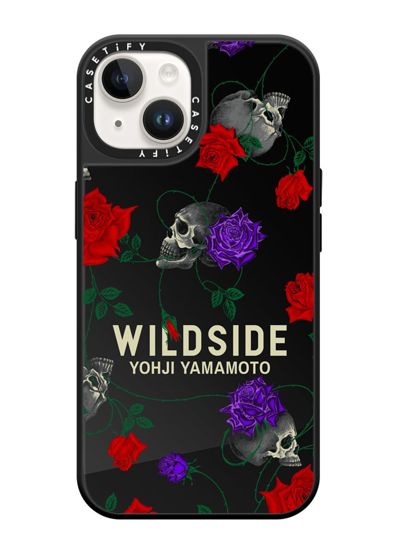 WILDSIDE×CASETiFY SKULL & ROSE iPhone case(Mirror/Black)(iPhone 14