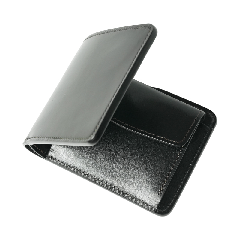 小銭入付二つ折り財布《グラウンダー》シェルコードバン｜WILDSWANS