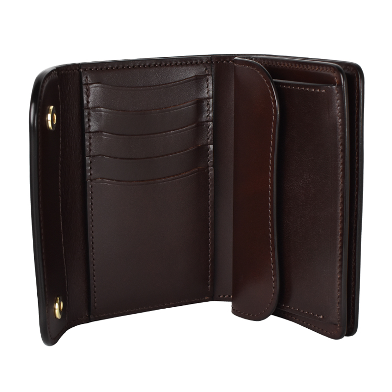 中型三つ折り財布《バーン》シェルコードバン｜WILDSWANS(ワイルド