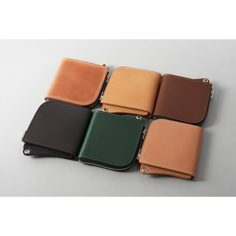 L字ジップウォレット《アラード》サドルプルアップ グリーン