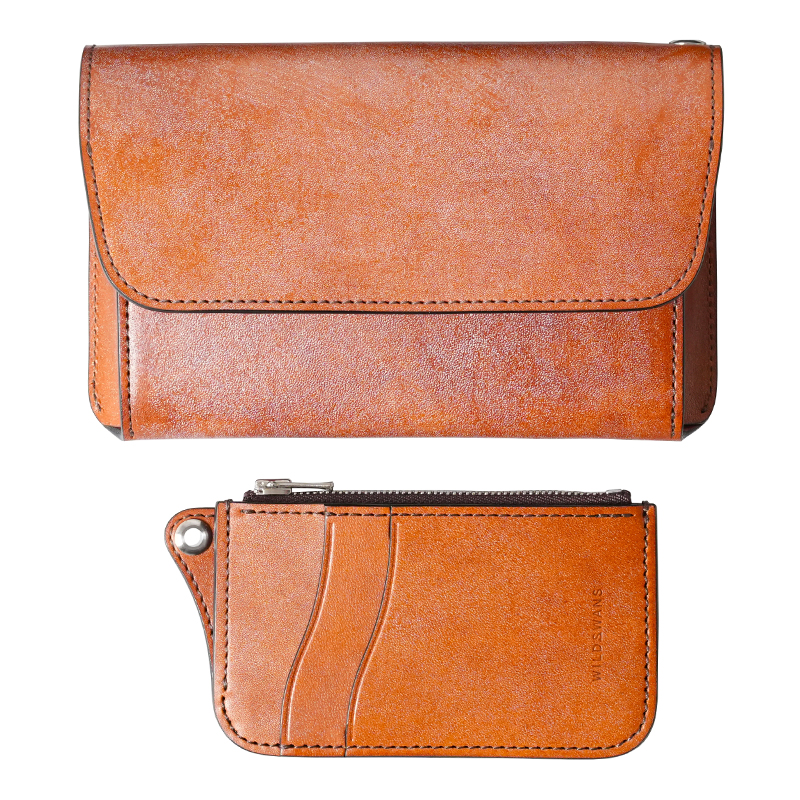 ミドルウォレット《B-2》フルグレインブライドルレザー｜WILDSWANS