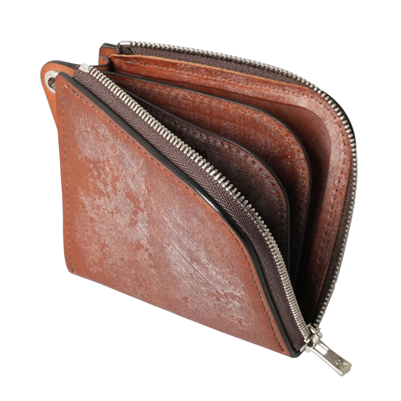 L字ジップウォレット《アラード》フルグレインブライドル｜WILDSWANS