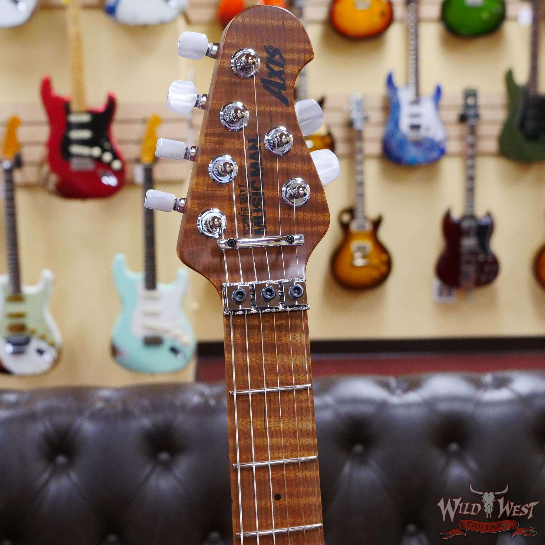 Ernie Ball Music Man Axis Roasted Amber Quilt – wildwestguitars.com