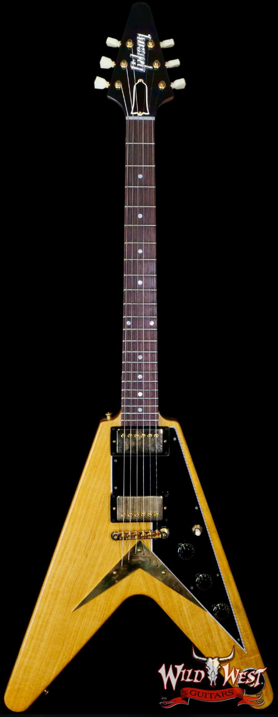 Gibson Custom Shop 1958 Korina Flying V Reissue Natural (Black