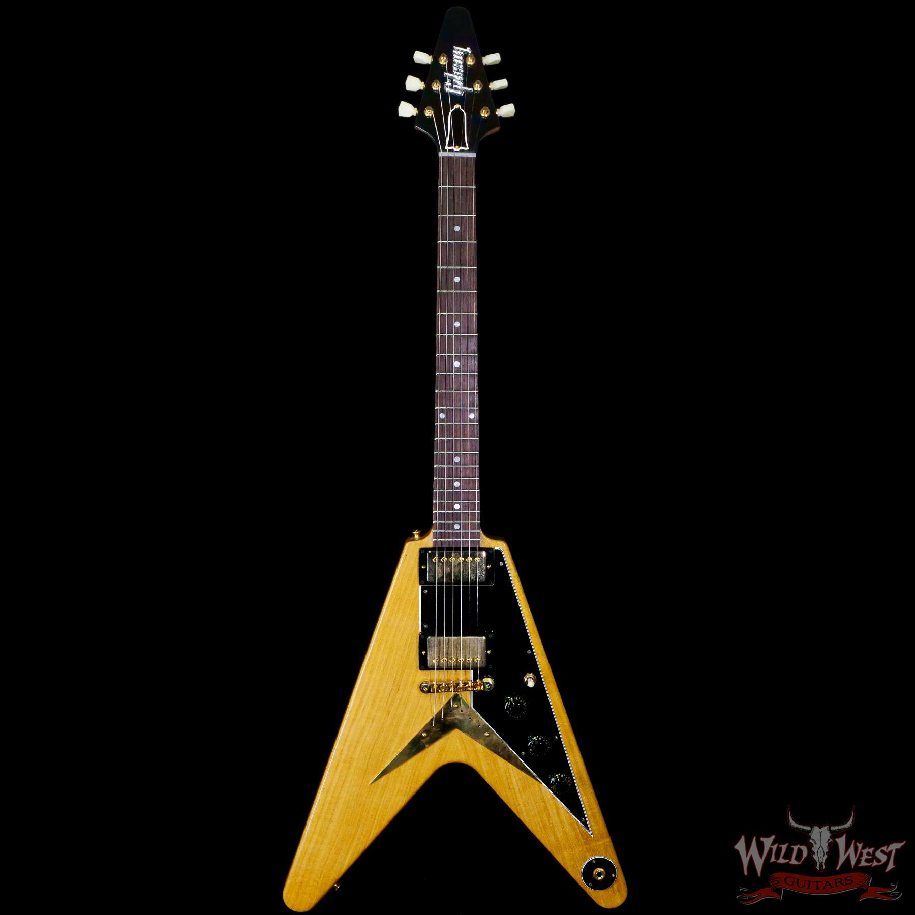 Gibson Custom Shop 1958 Korina Flying V Reissue Natural (Black