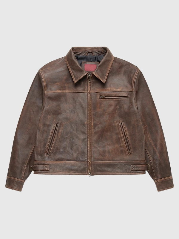Mutimer Leather Jacket In Black & Brown - Wonder Jackets