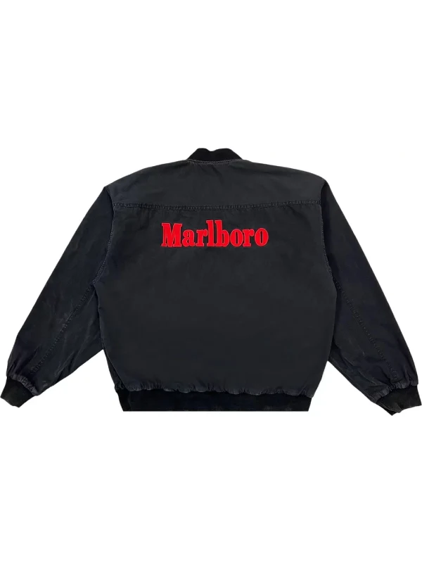 Vintage Black Marlboro Jacket | Reversible Bomber Jacket