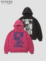 Supreme Hysteric Glamour Thermal Lined Zip Up Hoodie