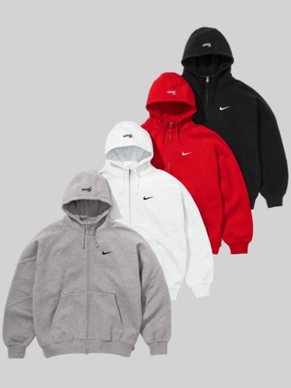 Supreme x Nike Zip-Up Hooded Sweatshirt - Wonder Jackets
