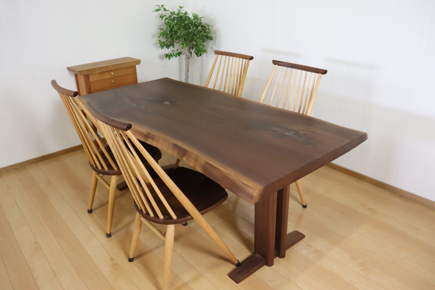 一枚板 ダイニングテーブル ウォールナット 1800 MS-7463 - 一枚板