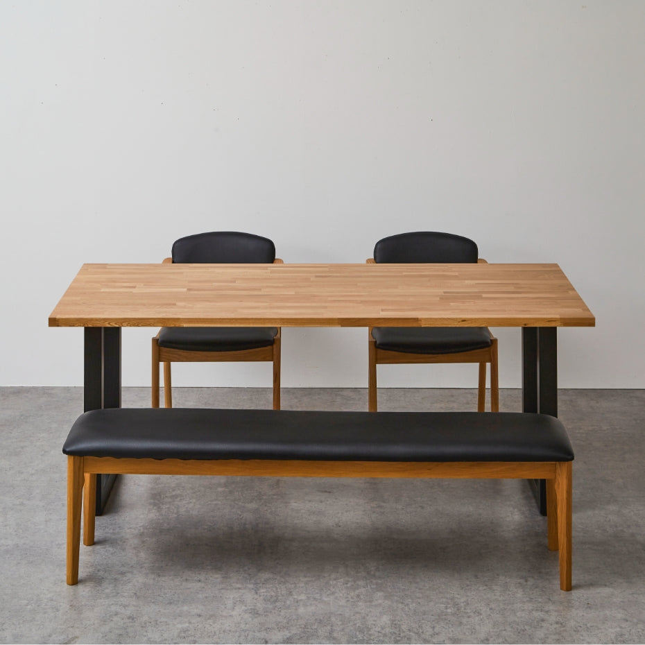 オーク MOSAIQUE 無垢材 ダイニングテーブルRX4点セット 180cm×90cm 4