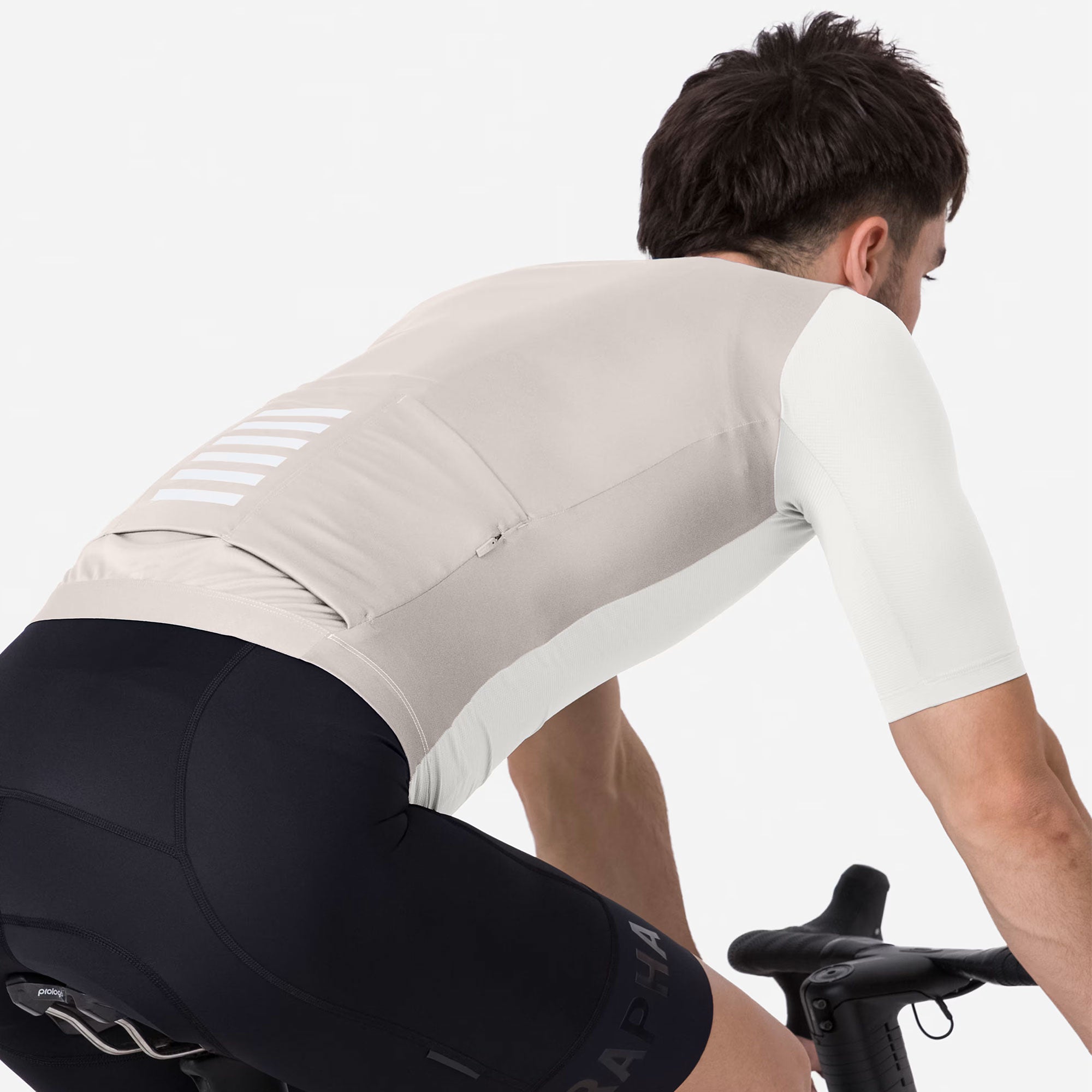 Rapha Men's Pro Team Training Jersey, White Alyssum/ Silver