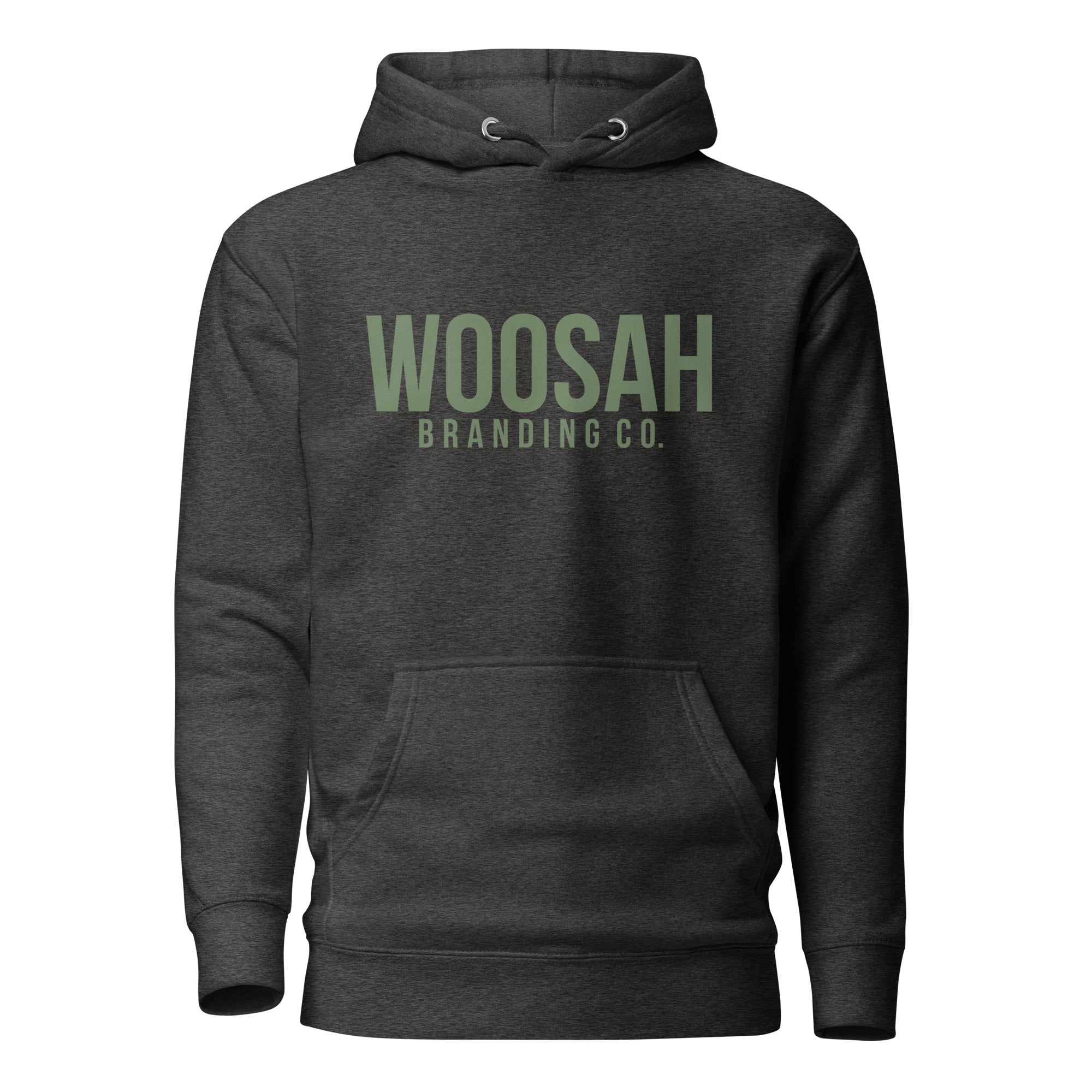 WOOSAH GREEN LOGO HOODIE – Woosah Branding Company