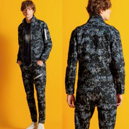 アイズフロンティア] 5340P ヘビージャージーカモフラワークジャケット