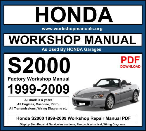Honda S2000 Workshop Repair Manual 1999-2009 Download PDF