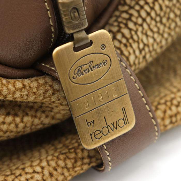 ボルボネーゼ ハンドバッグ うずら柄 スエードレザー ゴールド金具