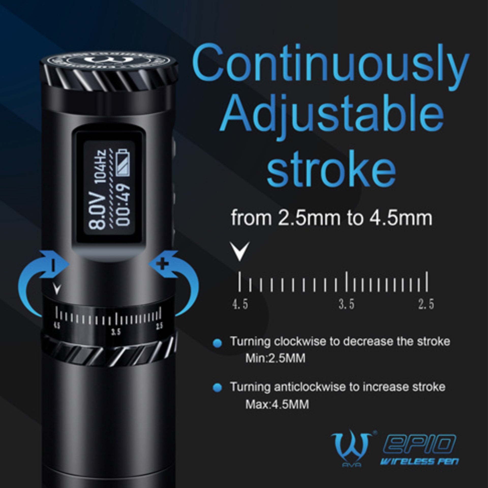 AVA EP10 | Wireless Tattoo Pen – WorldWide Tattoo Supply