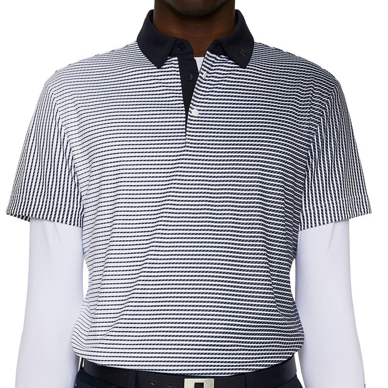 J.Lindeberg Men's Marvin Stripe Polo - Worldwide Golf Shops
