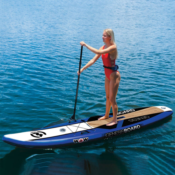 Genesis Inflatable SUP 11' w/Cupholder Package with Pump - Paddle - Le