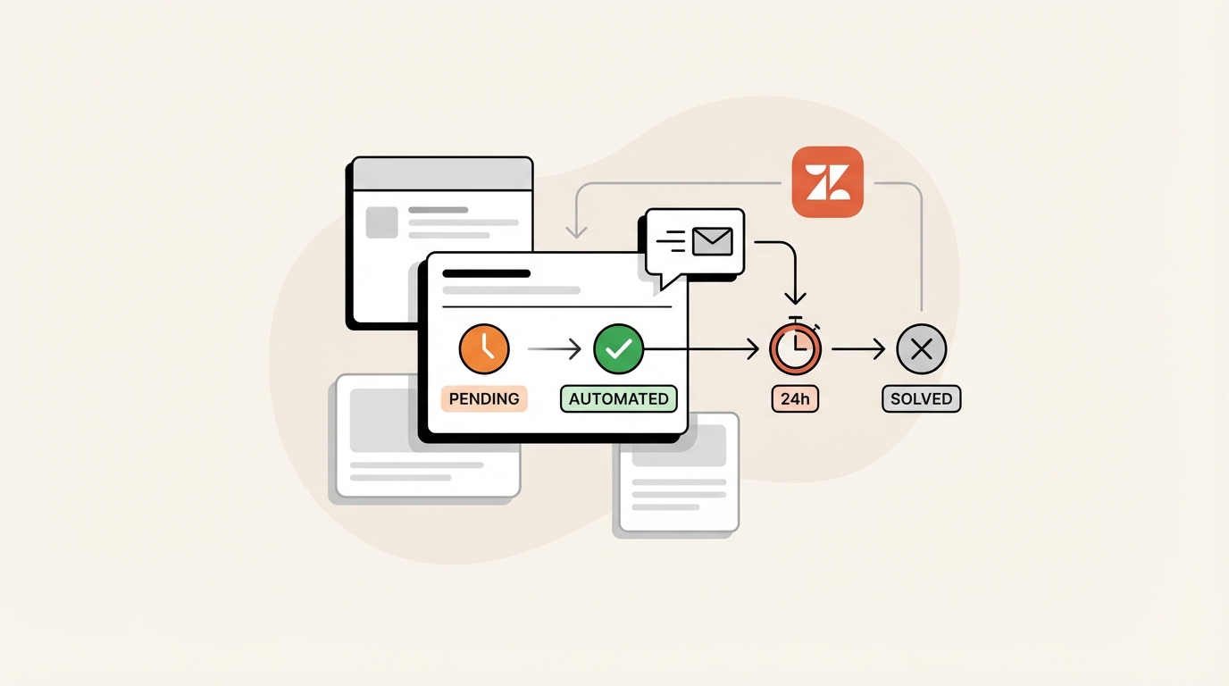 保留中のチケットに対するZendesk自動化の設定方法：完全ガイド