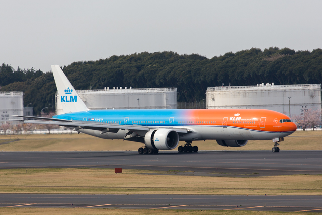KLMオランダ航空のオレンジプライドが成田空港に久々の飛来！